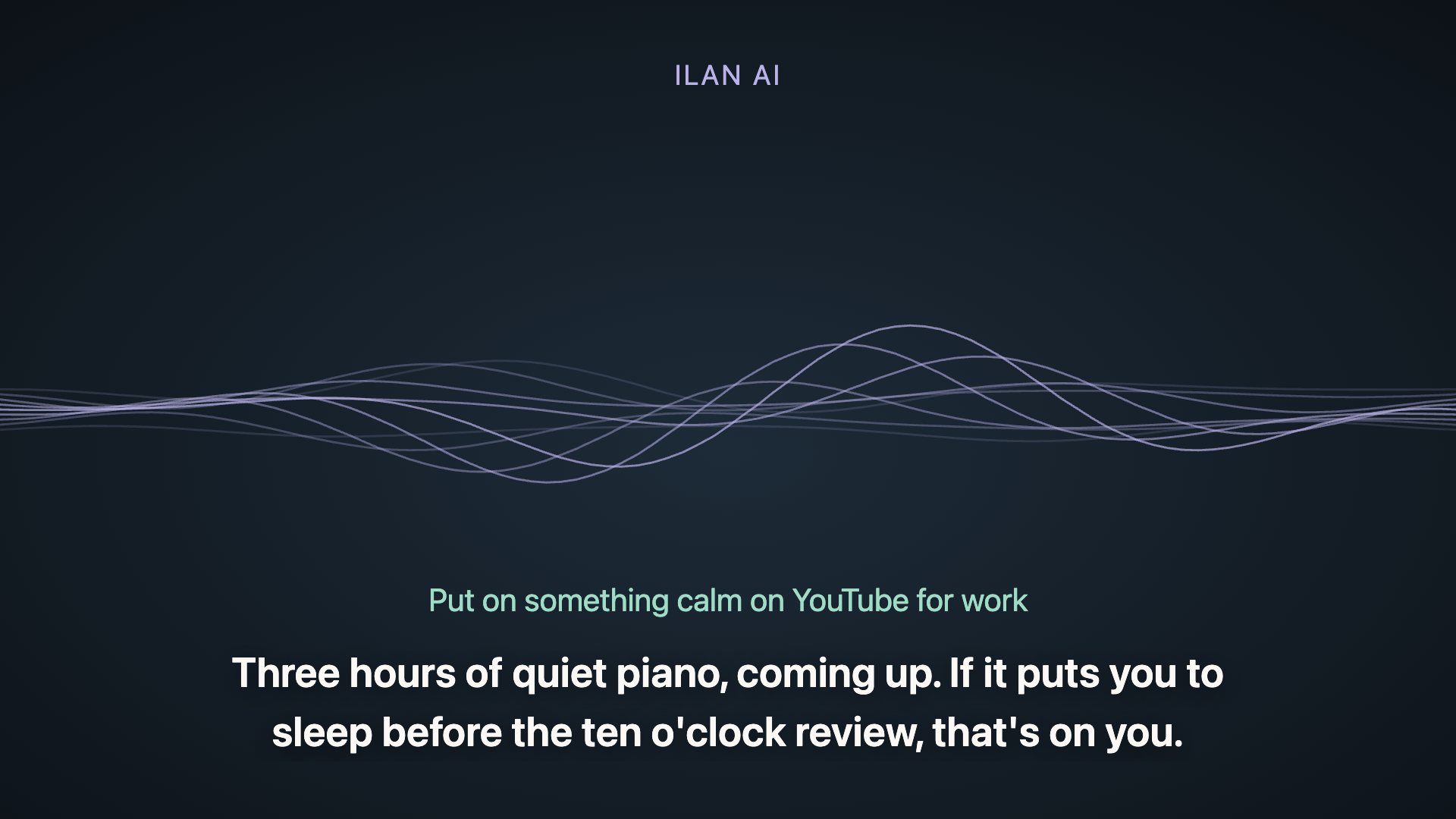 The AI answering on the TV